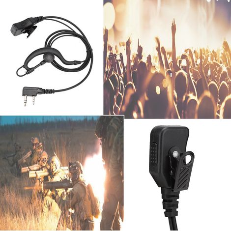 Casque PTT avec Micro-casque à Contrôle de Volume pour Radio Baofeng Kenwood HYT (1/4)