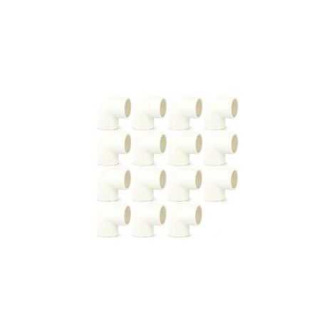 15 pièces 25mm Coude PVC Blanc Raccords De Connecteur De Tuyau, Couplage Adaptateur De Tuyau D'eau (1/5)