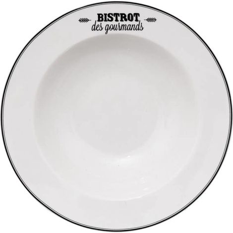 Lot de 6 Assiettes à Pâtes "Bistrot" 27cm Blanc (1/2)