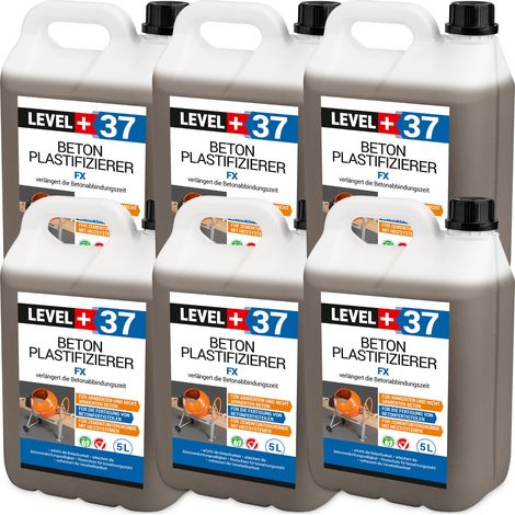 LEVEL+ Betonverflüssiger Estrichzusatz Beton-Zusatzmittel Plastifizierer L+37 - 30L