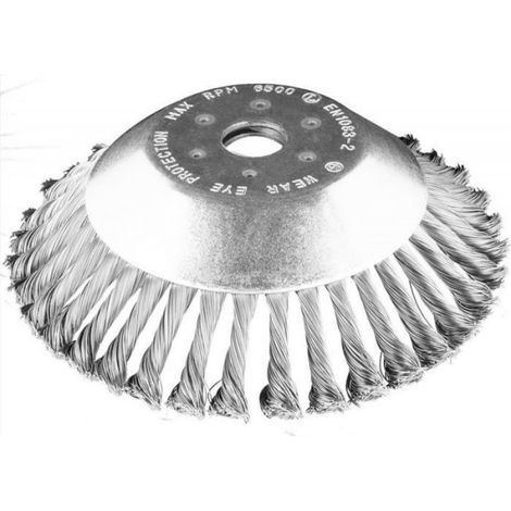 Brosse Métallique - Graphite - Pour Débroussailleuse Thermique - 200 x 25,4 mm - Fils Durs Emmêlés - 1 Pièce