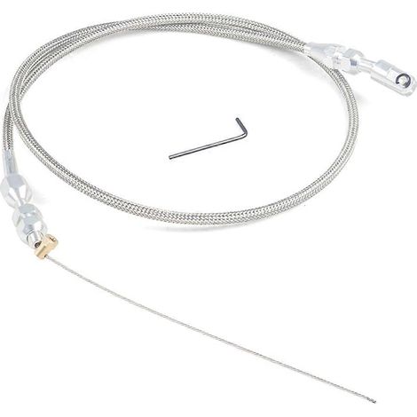 Kit de câble d'accélérateur de 36 pouces en acier inoxydable tressé pour-- (1/5)