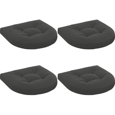 Cuscini per Sedia in 4 Pezzi 4 pz 100% Poliestere Antracite vidaXL (1/5)