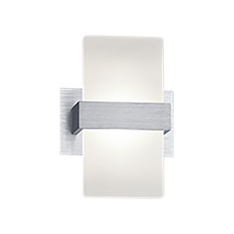 PLATON APPLIQUE LED 4,3W 430lm, 3000K ALLUMINIO CON DIFFUSORE METACRILATO L.13XH.18 CM CON INTERR. (1/3)