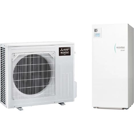 Luft-Wasser-Wärmepumpe Mitsubishi ECODAN R32 6 kW – SUZ-SWM60VA2 mit Hydrotank ERST17D-VM2E, 170 L Speicher, Klasse A+++