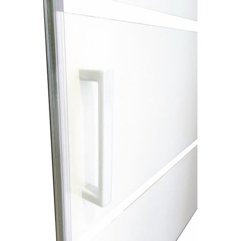 ONDEE ZEN - Porte de douche MISSI - Accès d'angle - Finition Blanc - 80x185cm