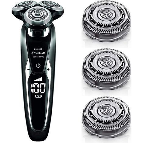 Têtes de rasage de rechange SH90 pour rasoirs Philips Norelco série 9000. SH90/62 (1/5)