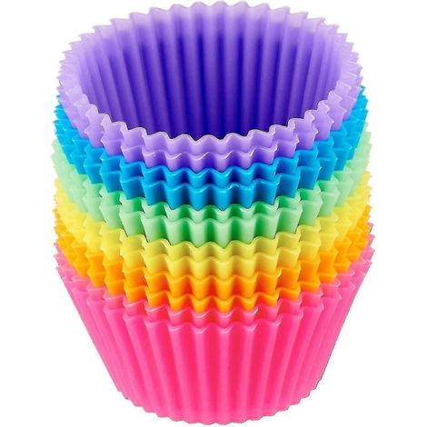 Wiederverwendbare Silikon-Backförmchen, Muffins und Cupcakes, 12er-Pack (1/5)