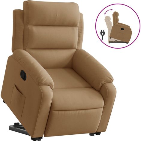 Maison Exclusive - Fauteuil inclinable Marron Velours (1/5)