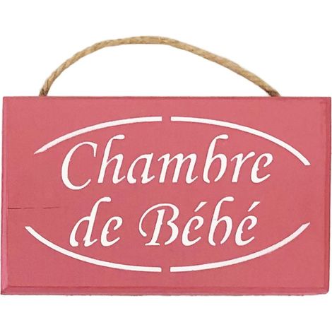 Plaque de porte Chambre de Bébé - Rose poudre