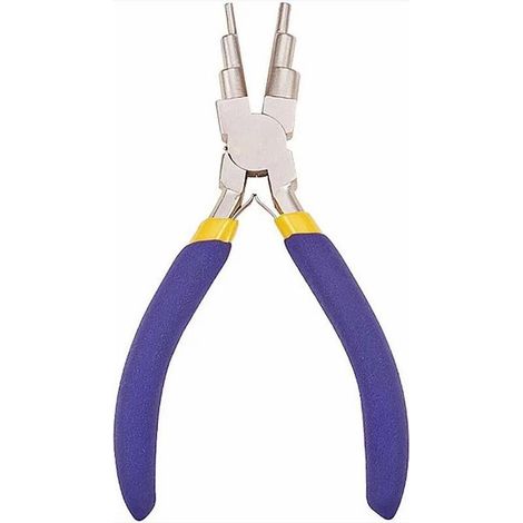 Pince à nez rond en acier au carbone Pince en fer nickel Outils de résultats de bijoux Poignée antidérapante Prise confortable Pince à six sections (1/5)