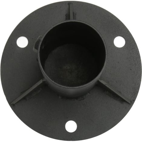 Support de poteau de clôture en grillage à mailles losangées, bride de base, fixation au sol pour poteau de clôture robuste et solide, poteau rond de 52 mm / 2 pouces, pour la fixation de poteaux rond (1/5)