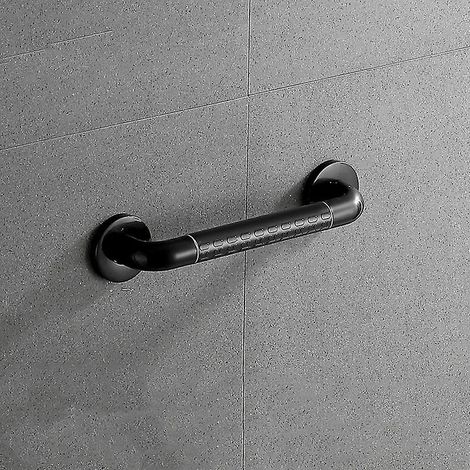 Barre d'appui et porte-serviettes mural en acier inoxydable SUS304 noir de 400 mm (1/3)