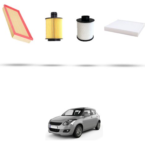 Kit tagliando 4 filtri compatibile con Suzuki Swift IV 1.3 DDis 55kw dal 2010 (1/5)
