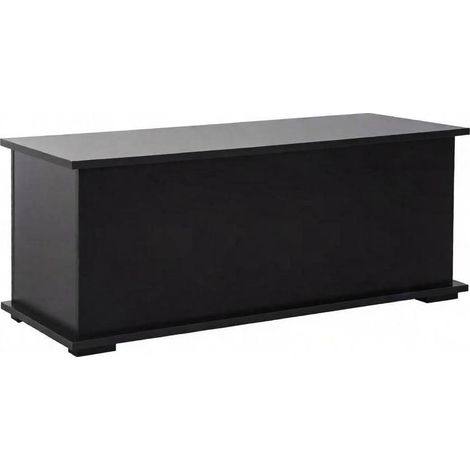 Panca contenitore con coperchio ribaltabile 100 x 40 x 40 cm nero (1/5)