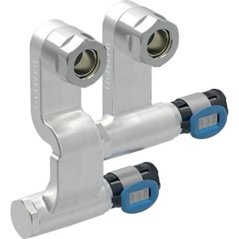 Geberit FlowFit Juego de terminales de conexión para alimentación y retorno, con racor de conexión para eurocono, DN 12, 619.460.22.1