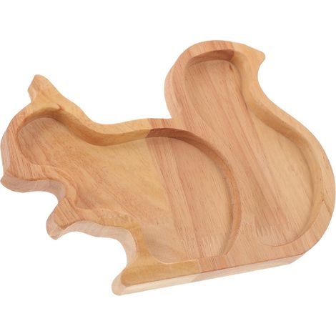 Plateau la Casse en Bois Forme Écureuil de Service Élégant et Grande Capacité, Résistant la Décoloration, pour Fruits Collations Lors de Toutes Occasions (1/5)