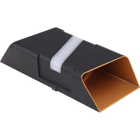 Applique murale extérieure moderne noire et dorée à LED 10 W 3000 K, étanche, pour cour, entrée ou jardin, 85-265 V. (1/5)