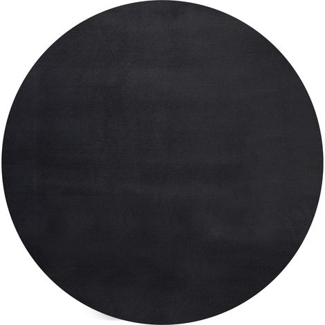FLOORNOVO Hochflor Teppich rund einfarbig - Ø 200 cm - Besonders Weicher Teppich Wohnzimmer & Badezimmerteppich - Pflegeleicht - vielseitig einsetzbar im Innenbereich (1/2)