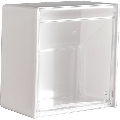 Porte-boîte de rangement mural en plastique pour cotons-tiges, disques démaquillants, boules de coton, fil dentaire et élastiques (1/5)