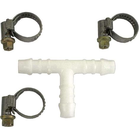 Giunzione per tubi a "T" + 2 fascette - 16 mm = 5/8
