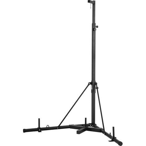 Montage facile support de sac de frappe sur pied, hauteur réglable, charge 65 kg, base lestée en acier (1/5)