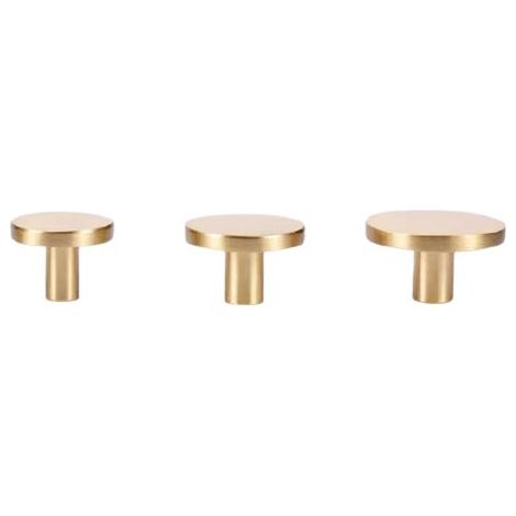 18pcs Bouton De Meubles Poignee Meuble Laiton Bouton Tiroir Poignée Boutons De Tirage Rond Boutons De Porte Avec Vis De 25mm, 25/28/33x20mm (1/4)