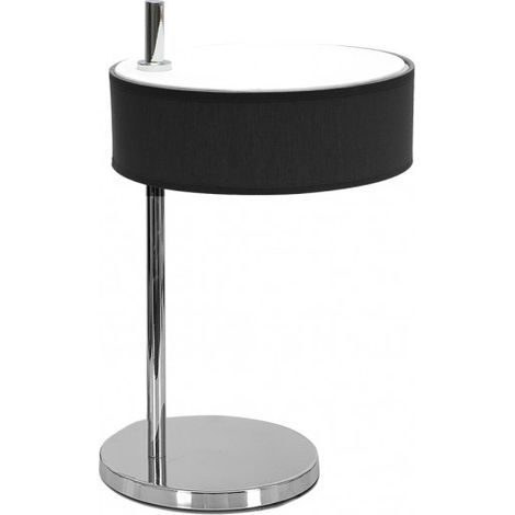 Lampada da tavolo Haiti Cromo/Nero 1xE14 (37x22x26cm)