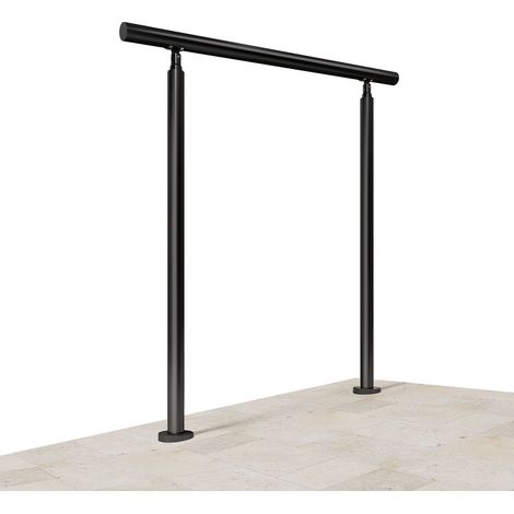 Stainless steel handrail Safety Rail Outdoor Indoor Handrail Mobility Grab Rail,Black handrail,100x106cm
