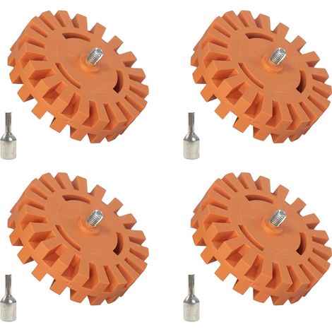 Kit d'outils de décollage d'autocollants en 4 pièces avec embout de perçage en caoutchouc de 20 mm (4 pouces) et adaptateur pour adhésifs automobiles et vinyle (1/5)