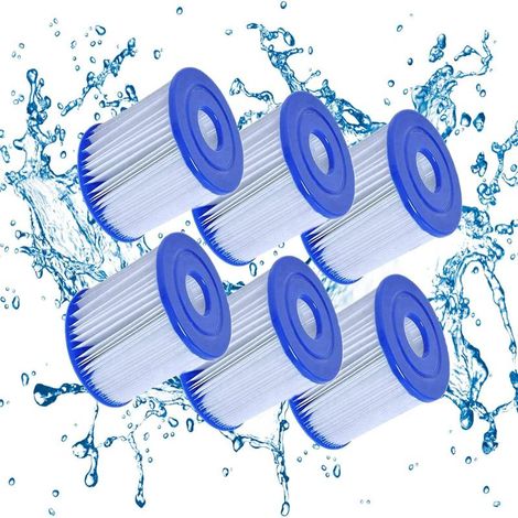 Cartouche filtrante Bestway taille I pour piscines, cartouche de rechange Bestway Easy Set pour piscines (paquet de 6)-AquaForge (1/3)