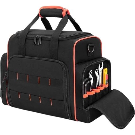 Organisateur De Sacoche À Outils Pochette Rangement Transport avec 3 boîtes  Sac À Outils Pour Mécanicien pour burins, tournevis, pinces, clés, plombiers, électriciens, menuisiers, ingé (1/5)