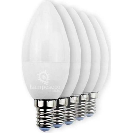 Lot de 3 Ampoules LED bougie E14 6W 480 lumens Blanc Chaud (1/2)