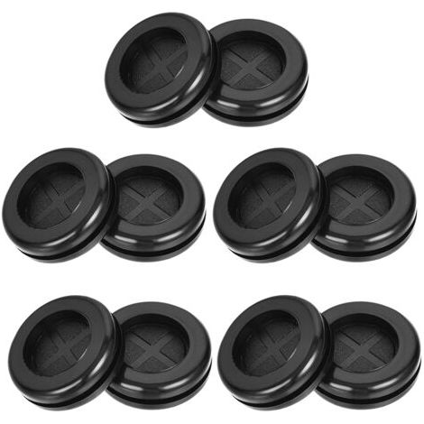 10 passe-câbles en caoutchouc sourcing map, ronds, double face, diamètre de support 20 mm, protecteurs de passe-câbles en caoutchouc (1/4)