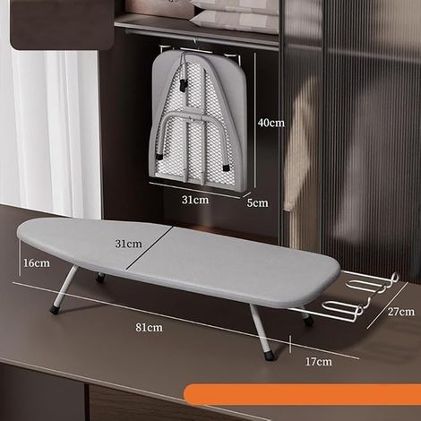 Ironing Table, Ironing Board, Grey, 81 x 31 x 16 cm (1/3)