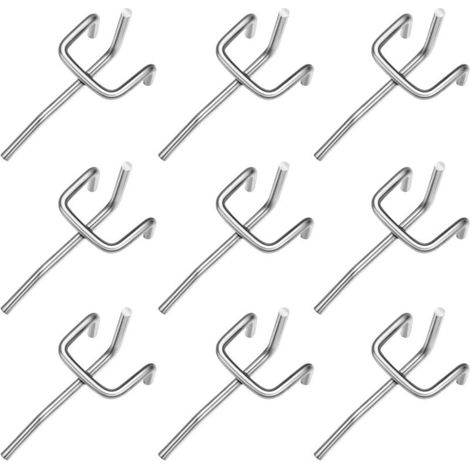 50 Stück Lochwandhaken, Metall-Lochwandhaken, Lochwandzubehör, Garagenhaken, Werkzeugorganisation (1/4)