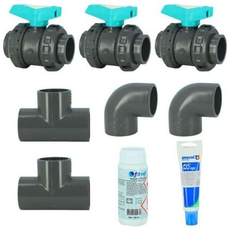 Accessoire chauffage piscine - Kit by-pass - Ø50 (1/5)