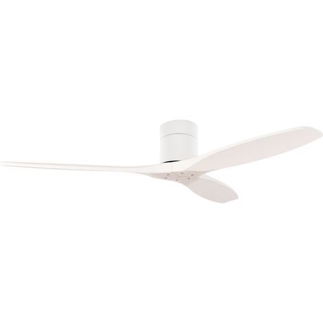 Forlight - Ventilador de Techo Stem Evo, Ø1320mm, Motor DC Silencioso, 30W, 6 Velocidades, Mando a Distancia Incluido, 20-32m², Blanco, Palas Blanco, Función Verano/Invierno (1/2)