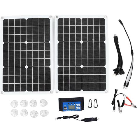 Ensemble De Panneaux Solaires, Panneaux Solaires Portables à Opération Simple D'énergie Solaire à Conversion élevée pour Les Voyages (1/5)