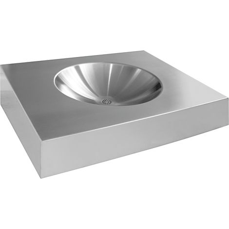 KWC AR Einzelwaschtisch, ANIMA, Edelstahl, 500x160x500 mm, ohne Hahnloch