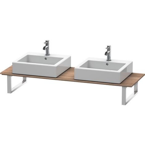 Duravit X-Large Console per lavabi da appoggio e lavabi da incasso, 048C, con due aperture, per nicchia, profondità 550 mm, Colore (anteriore/corpo): Ciliegio del Ticino - XL048C07373
