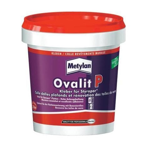 Metylan 44500 - Adesivo sintetico per parati e rivestimenti Ovalit, 925 g