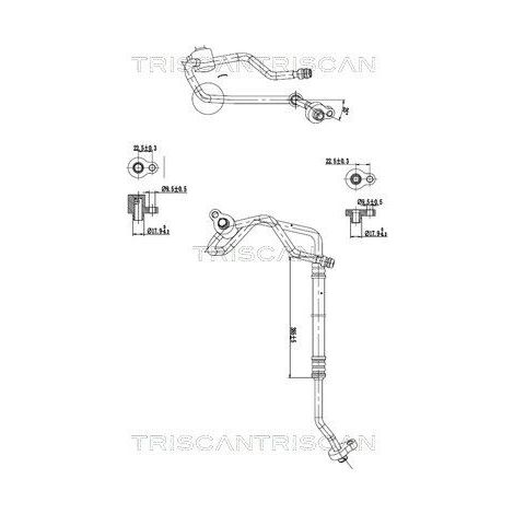 Conduite à haute/basse pression, climatisation TRISCAN 9010 16067 FORD 1682341