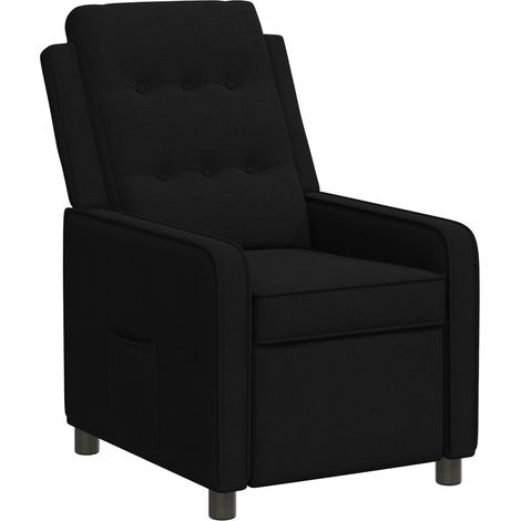 Poltrona reclinabile Nero 65 x 93 x 102 cm Tessuto vidaXL (1/5)