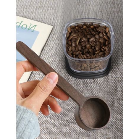 Cuillère doseuse à café, en bois, avec manche en bois, pour café moulu, grains de café, thé ou poudre protéinée.-AquaForge (1/3)