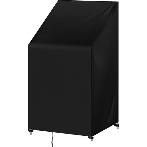 WOLTU Copertura per Mobili da Giardino in Oxford 420D. Telo Copertura da Esterno con Coulisse. Idrorepellente Antivento anti-UV. Copertura per Tavolo e Sedie da Esterno. 68x96x110/150 cm Nero