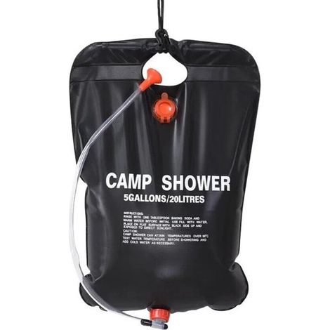 Douche de camping - Douche de camping 20 litres - Douche extérieure chauffée à l'énergie solaire Sac à eau pliable en PVC Idéale pour le camping, la plage et les festivals (1/5)
