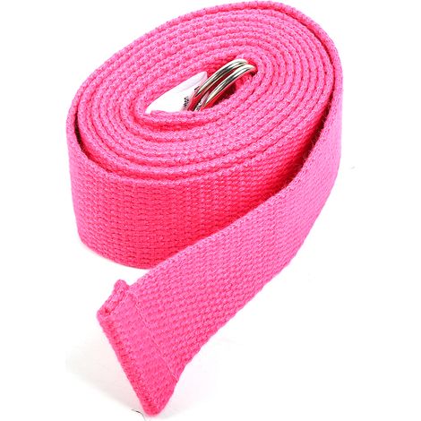 Sangle d'étirement pour le yoga, ceinture d'entraînement sportif, ceinture de fitness pour la taille, les jambes et les épaules, rose, 1,83 m x 3,8 cm / 72,0 x 1,5 pouces (1/5)