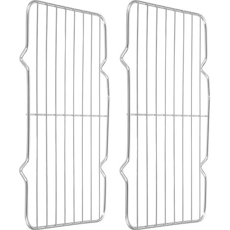 2 x Rectangle Rack 10.2 x 6.3 Inches for Cooking Roasting Silver (1/5)