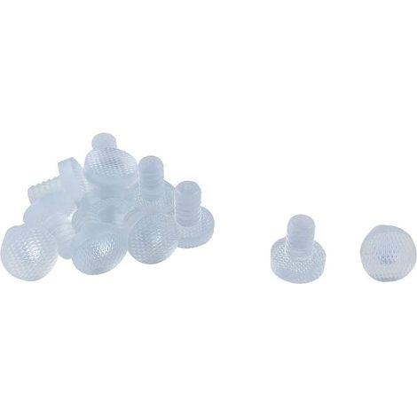 12pcs 8.5mm Flexible Stem Flat Transparent Furniture Patio Slide Shield Leg (1/4)
